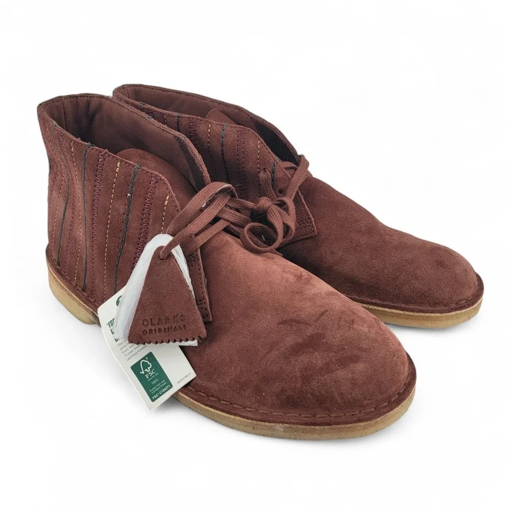 Clarks Mens 12 Desert Boot Suede Brown Chukka‎ Casual Classic Crepe Sole